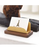 金屬木座名片展示架