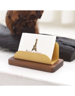 金屬木座名片展示架