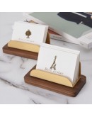 金屬木座名片展示架