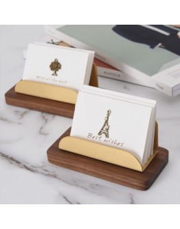 金屬木座名片展示架