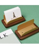 金屬木座名片展示架