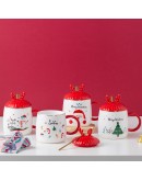 聖誕馬克杯-紅色鹿角