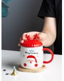 聖誕馬克杯-紅色鹿角