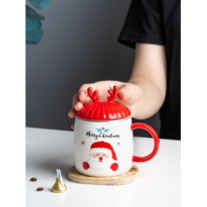 聖誕馬克杯-紅色鹿角