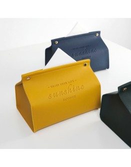 北歐風皮革面紙盒