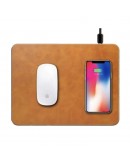 皮革無線充電滑鼠墊