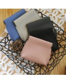 彈片快取皮革方形零錢包