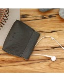 彈片快取皮革方形零錢包