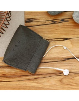 彈片快取皮革方形零錢包