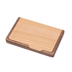 撞色木質商務名片盒