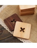 實木方形杯墊組