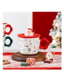 聖誕馬克杯-花朵把手