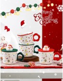 聖誕馬克杯-花朵把手