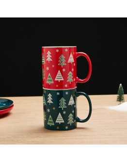 聖誕馬克杯-雙色聖誕樹