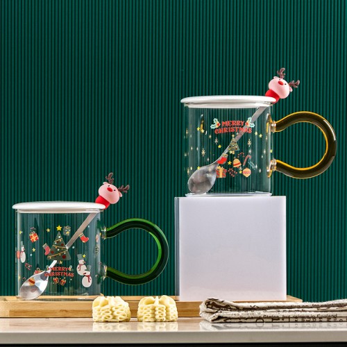 聖誕馬克杯-透明馴鹿